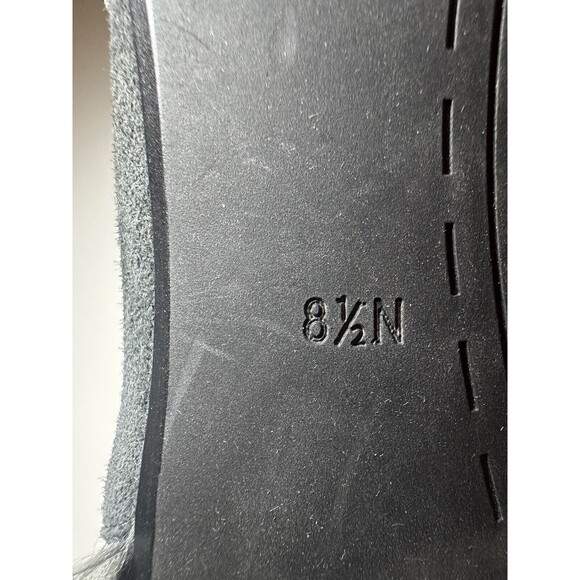 VANELi Danice Suede Fringe Gray Block Heel Ankle Booties Women's 8.5‎ Narrow - Picture 6 of 8